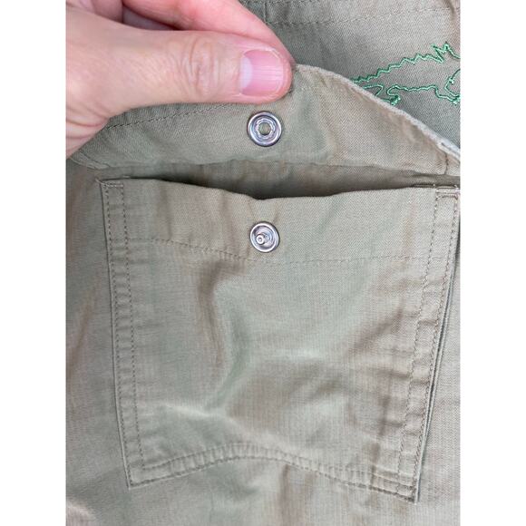 Horny Toad Women's 8 Brown Cotton Nylon Blend Wide Leg Drawstring Crop Pants - Picture 5 of 7